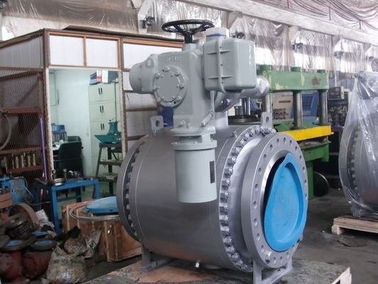 API 607 Side Entry Trunnion Mounted Ball Valve With Electric Actuator