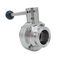 ISO9001 Max 145psi SS304 Hygienic Butterfly Valve