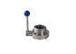 ISO9001 Max 10 Bar Welded Ends Hygienic Butterfly Valve