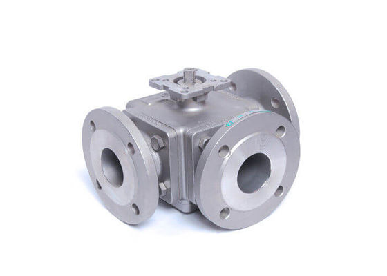 PN16 PN25 PN40 3 Way WCB Flange End Ball Valve