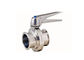 Sanitary Finish Clamp Butterfly Valve , 4'' Stainless Butterfly Valve