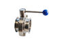 Polished TP3016L Stainless Steel DN10 Tri Clamp Butterfly Valve