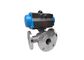 Single Acting Pneumatic Actuated 3 Way Valve , ISO5211 Pneumatic On Off Valve