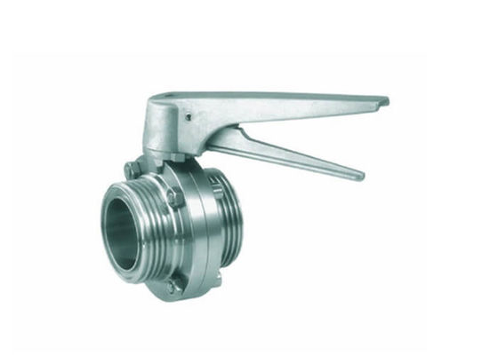 Good price Stainless Steel Hygienic Butterfly Valve , DN100 Tri Clover Butterfly Valves online